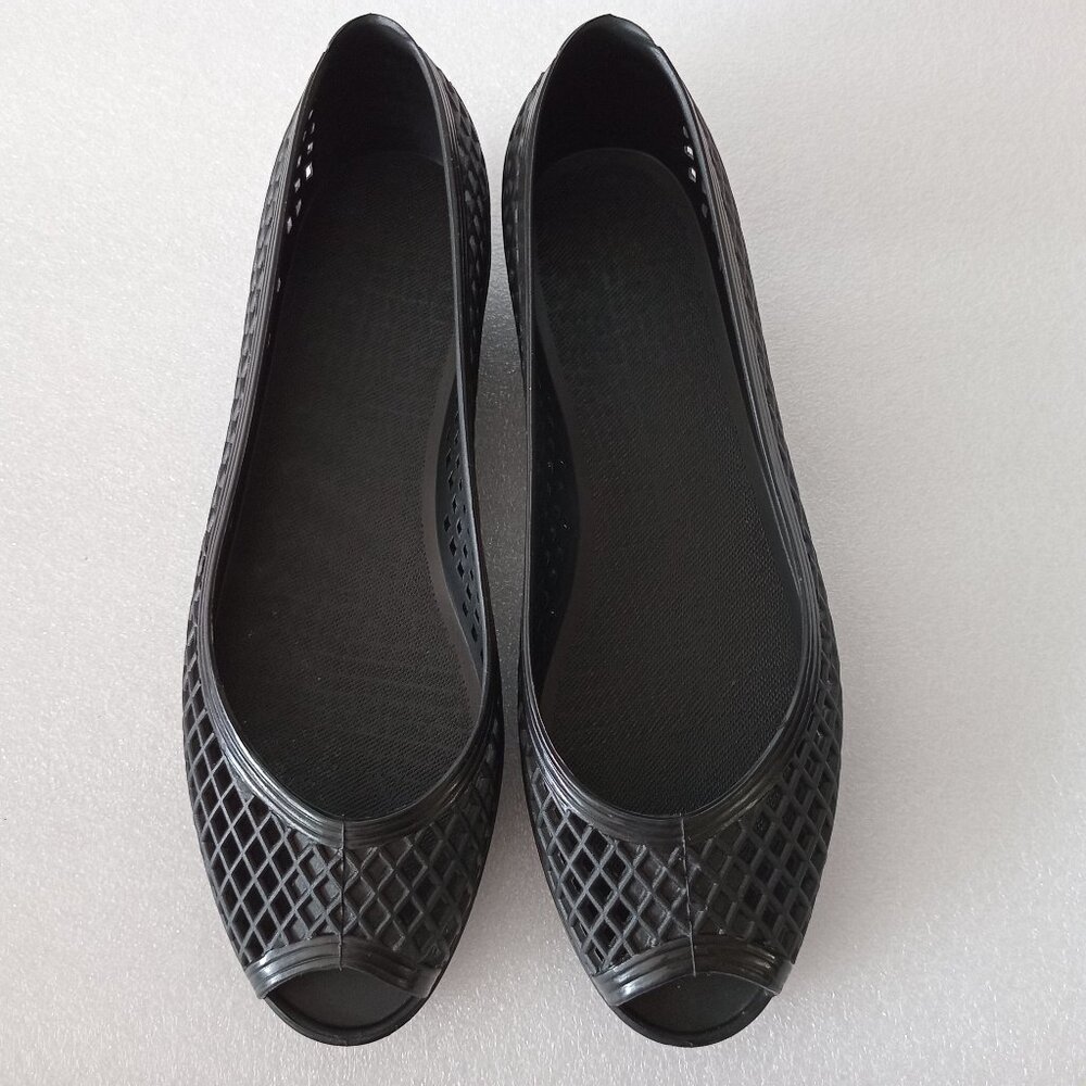 Marc Jacobs Jelly Shoes Blue Low Heel Sandals Size 7.5